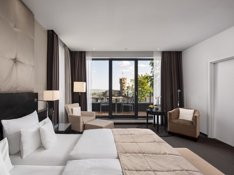 Stilvoll entspannen im Deluxe Doppelzimmer mit Aussicht